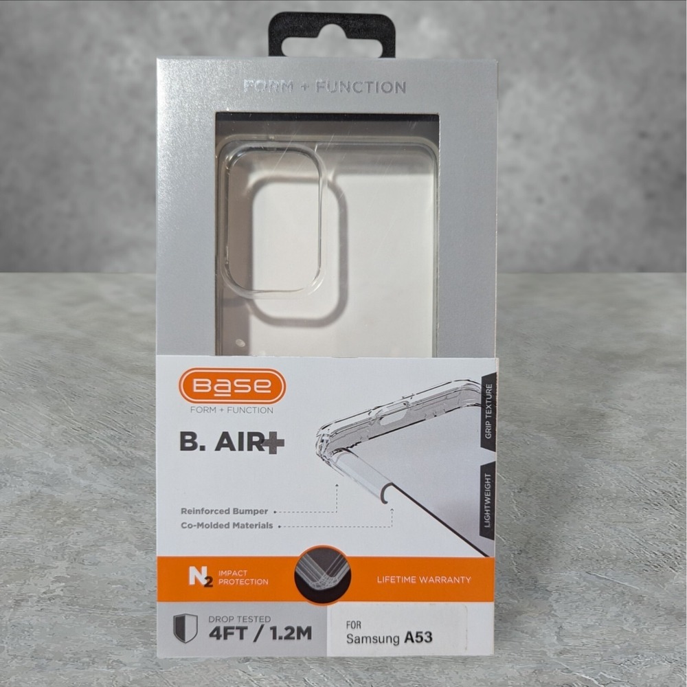 G2. Base B. Air+ Case For Samsung A53 Clear Form + Function N2 Impact Protection